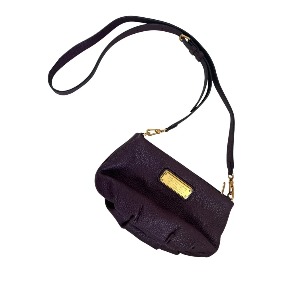 Marc by Marc Jacobs Purple Leather Crossbody Bag M0009470 604 Gold Hardware‎